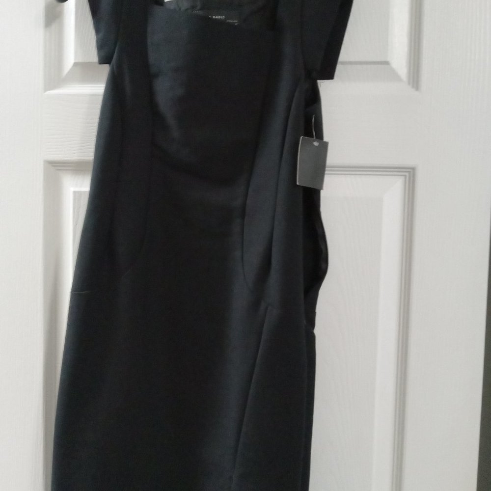 Black Sheath and Sleek Form-Fitting Dress